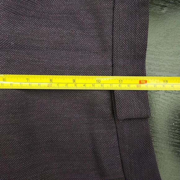 EVAN PICONE Women's Purple Dress Pants Herringbone Pleated Size 10 - Picture 7 of 8